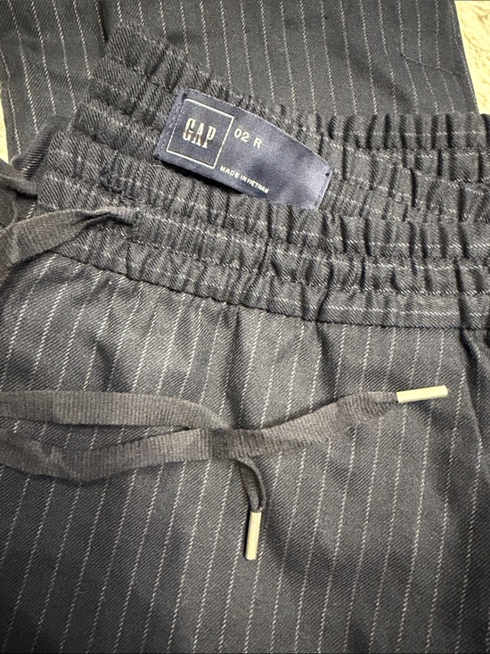 GAP Pants - GAP navy Pinstripe Drawstring Trousers with pockets
